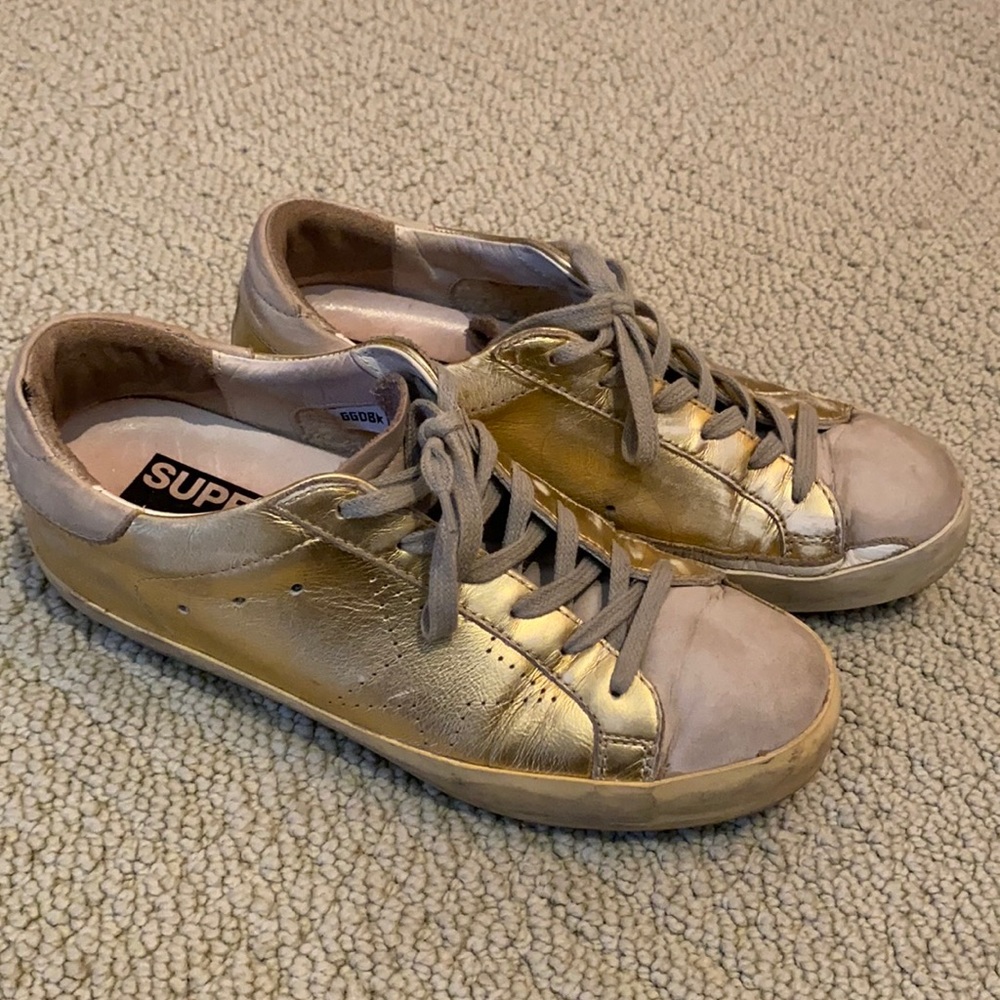 Women's Golden Goose Gold Sneakers 38